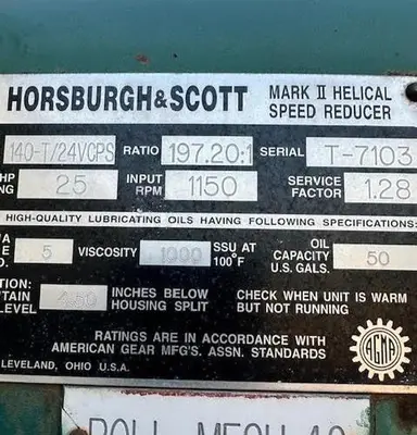 Used HORSBURGH & SCOTT 140-T/24VCPS Speed Reducers | Surplus Asset Holdings #1204441