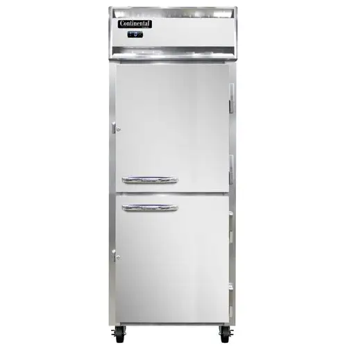 Continental 1FENHD 28 1/2" One Section Reach In Freezer, (2) Right Hinge Solid Doors, 115v