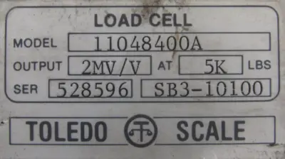 USED METLER TOLEDO 11048400A LOAD CELL 5K LBS