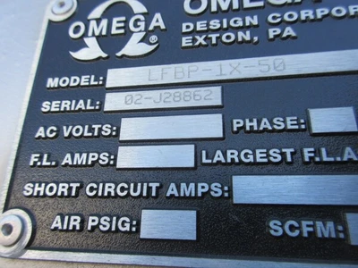 USED OMEGA DESIGN LFBP-1X-50