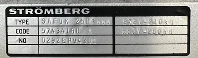 Stromberg Safuk250F660 / Safuk-250F660 (1D-30/31)