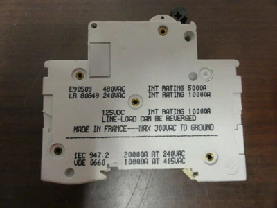 MERLIN GERIN C60N CIRCUIT BREAKER - multi 9 4A type D 480VAC