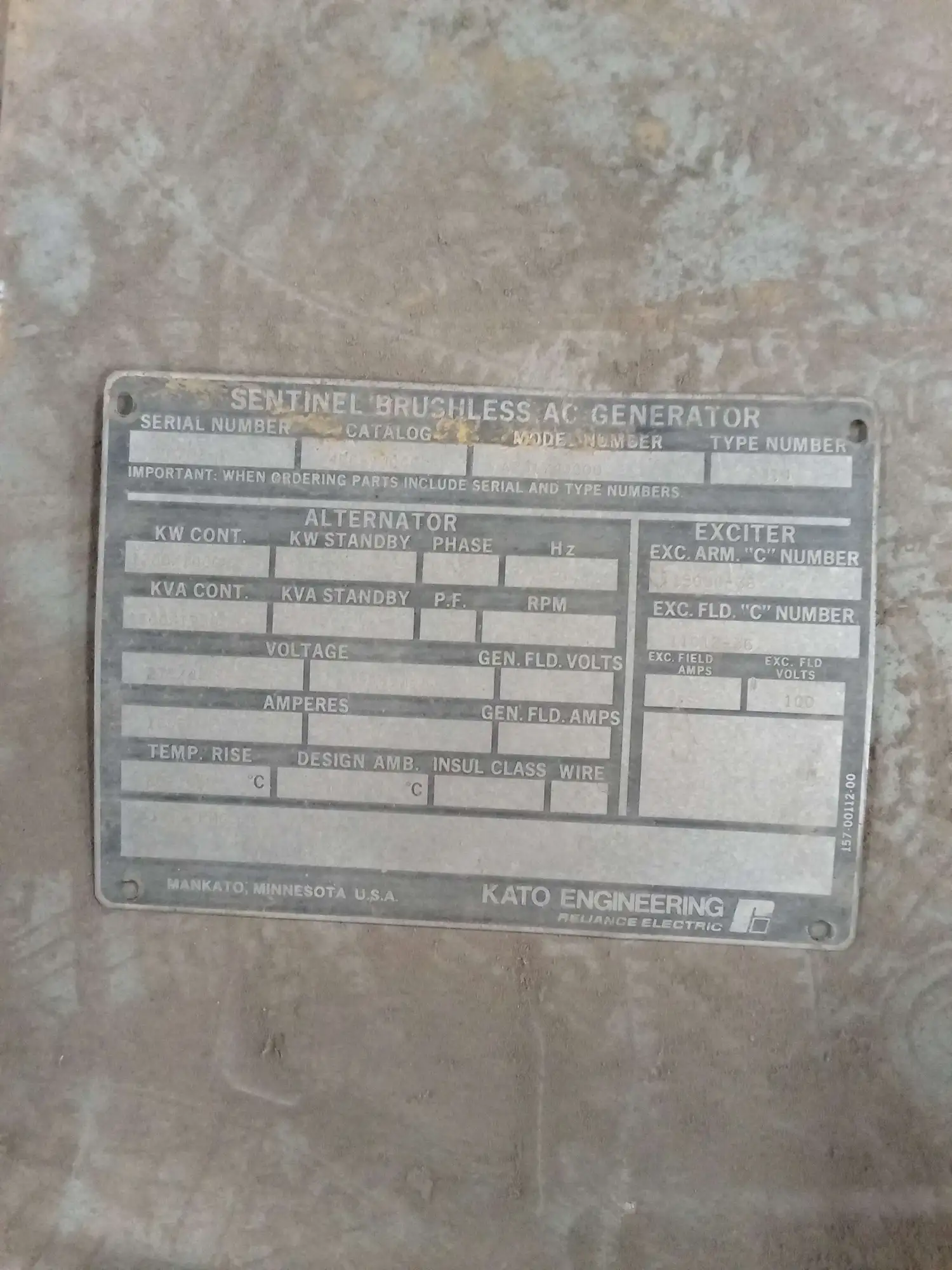 Used KATO _UNKNOWN_ Generator Parts Texas US | Apollo Electric #1514428
