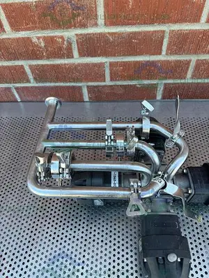 USED 4 ITT PURE FLO ADVANTAGE STAINLESS STEEL DIAPHRAGM VALVE W/ 1" SANITARY FITTING