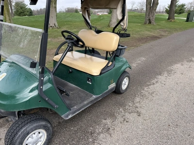 (1) 2015 E-Z-Go golf cart with a Kawasaki gas engine, includes Club canopy and ball washer, fold-dow...