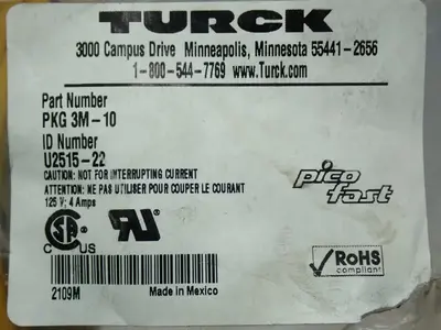 NEW TURCK PKG3M10