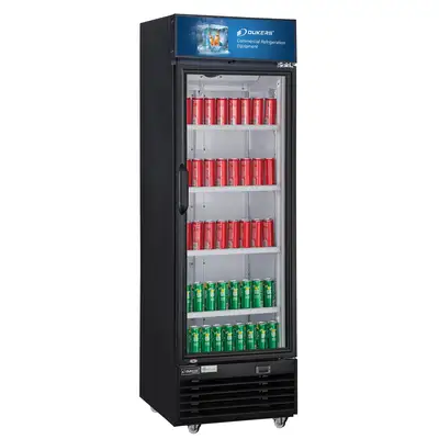 New | in-Stock Dukers New Dukers LG-430 Commercial Single Swing Door Glass MerchandisIng Reach-in Cooler Refrigerator Display Refrigerators Illinois US | Falcon Restaurant Supply #1376370