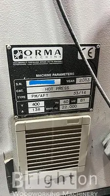 USED 2013 ORMA PM/AFT 33/14 USED MEMBRANE PRESS