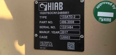 Hiab 133ATD-2 Truck Mounted Boom