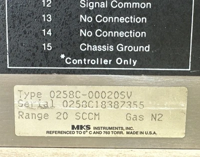 USED MKS 0258C-00020SV