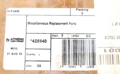 NEW LITHONIA LIGHTING EMEPB00105 BOARD REV.J 425940