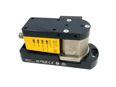 USED PILZ ELECTROMAGNETIC GUARD LOCKING SAFETY SWITCH W/ ACTUATOR PLATE