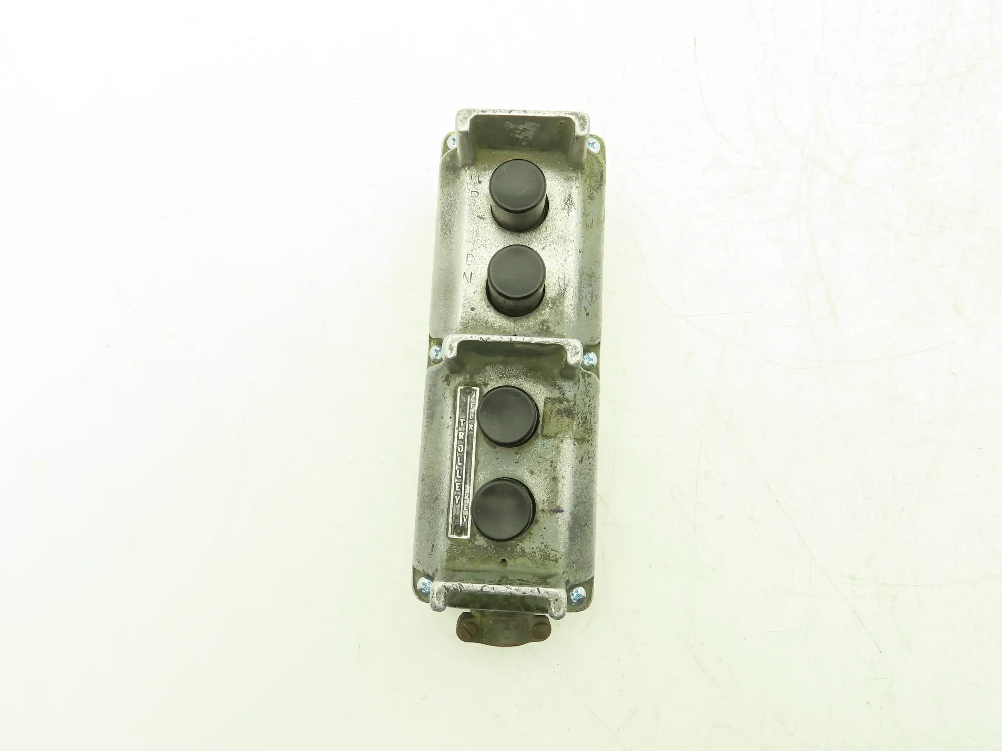 Square D Crane Hoist 4-Station Pushbutton Control Pendant Vintage