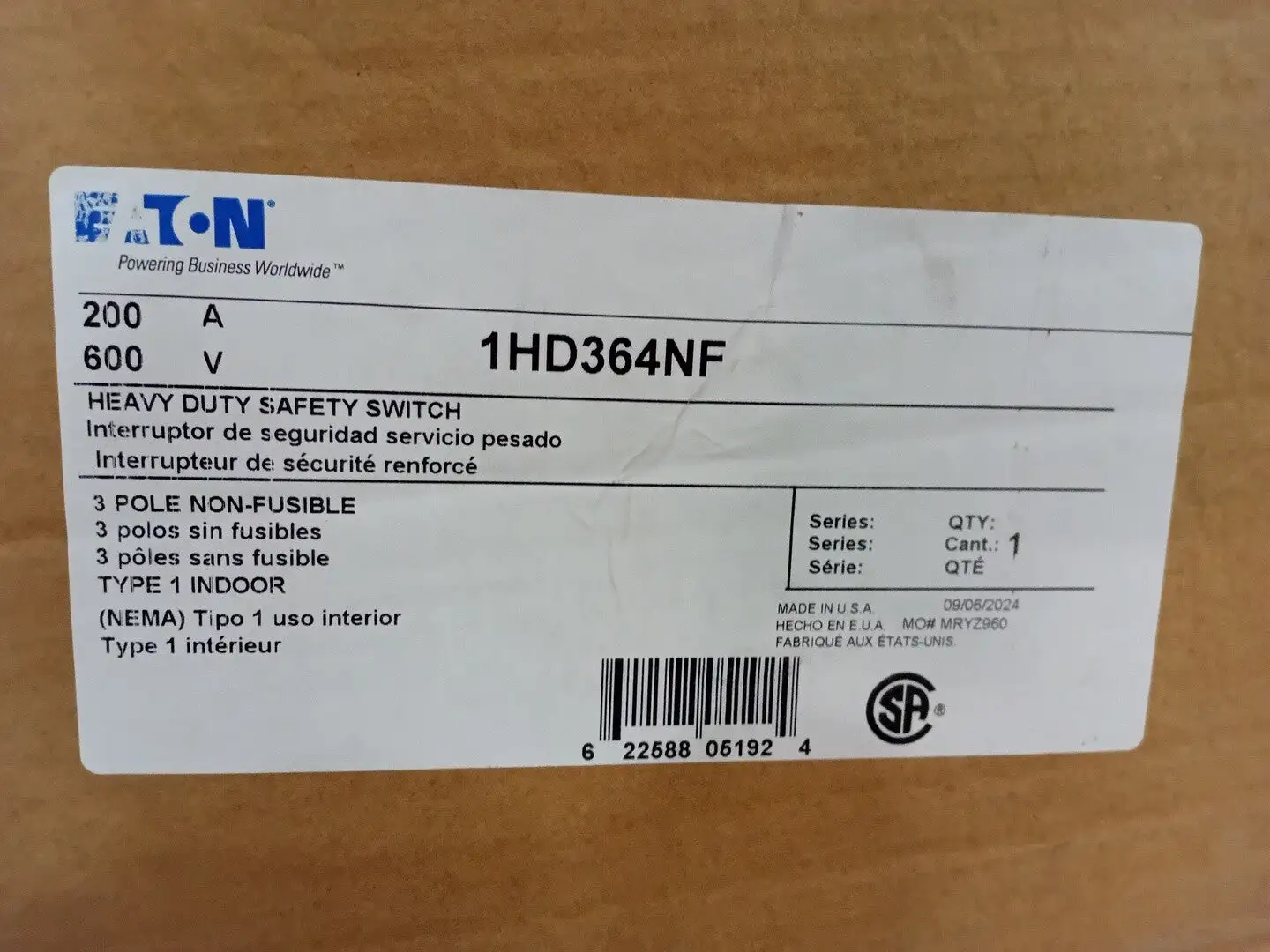 NEW EATON 1HD364NF