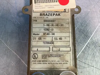 Used BRAZEPAK 569600040001 Chemical & Process Equipment Ohio US | HGR 24 #1325059