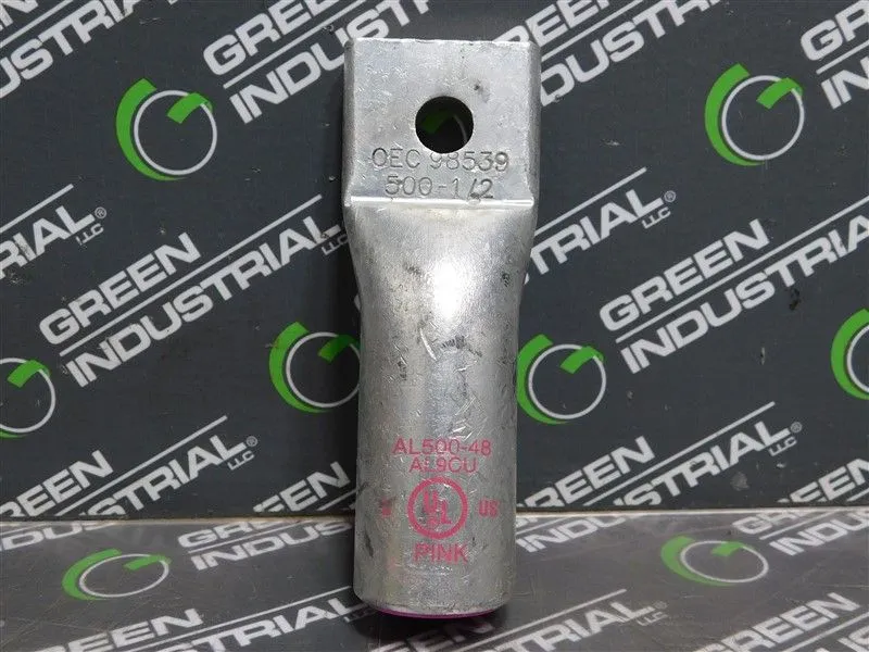 NSi AL500-48 AL9CU Compression Lug Copper Pink 1/2" 500 VAC 13/16" Cable New