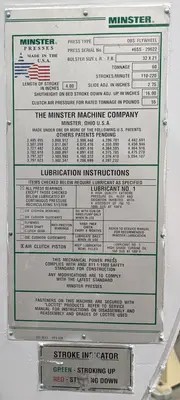 USED 1998 MINSTER MINSTER 6SS PRESS