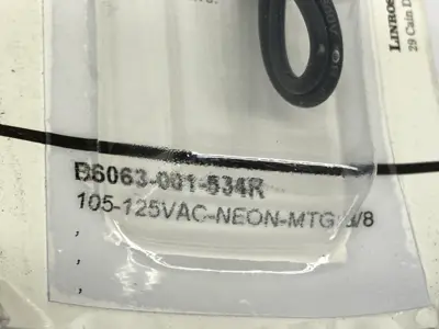 New | in-Stock Linrose Red Indicator Neon Light 105-125VAC Light Source Equipment Michigan US | Maverick Industrial Sales #1402249