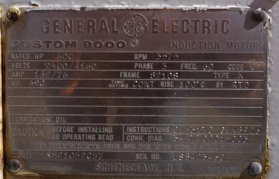 USED G.E. 5K821052C57