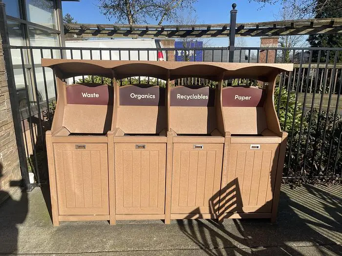 Outdoor Cafe Garbage Can