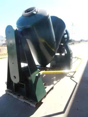 Mixer, V-Type, 40 CF, C/st, PK, 10 HP, Bar, Feed System, #S734565
