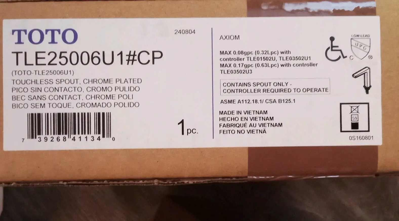 Used TOTO TOTO TLE25006U1 #CP Faucets / Sprayers US | Infinity wholesale & Supply LLC #1305871