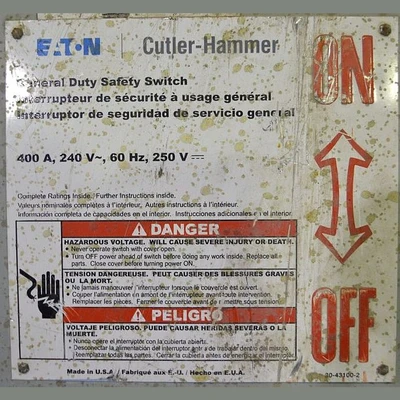 Cutler Hammer 400 amp Disconnect