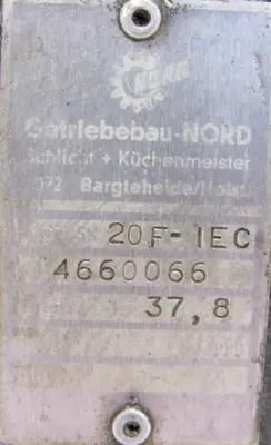 REFURBISHED NORD SK20F-1EC GEARMOTOR MVM34610 230/460V SK20F1EC