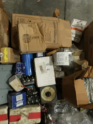 5 PALLETS OF ASSORTED ELECTRICAL AND COMPONENTS