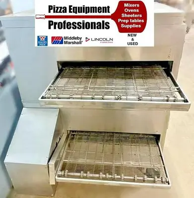 LINCOLN IMPINGER 1450 & 1200, DOUBLE STACKED NAT GAS, 32"W CONVEYOR PIZZA OVEN -