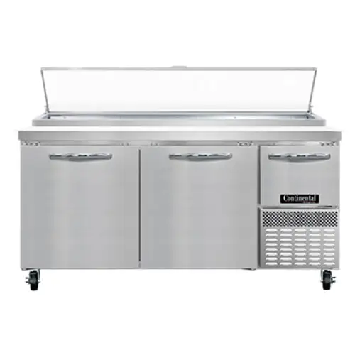 Continental PA68N 68" Pizza Prep Table W/ Refrigerated Base, 115v