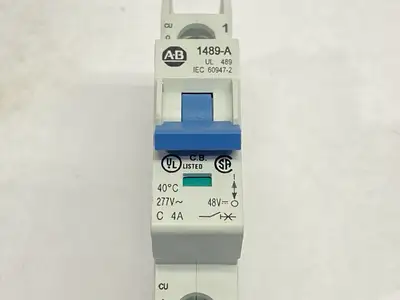 1489-A1C040 | Allen Bradley  Ser A Circuit Breaker 1-Pole 4A 277V - Used