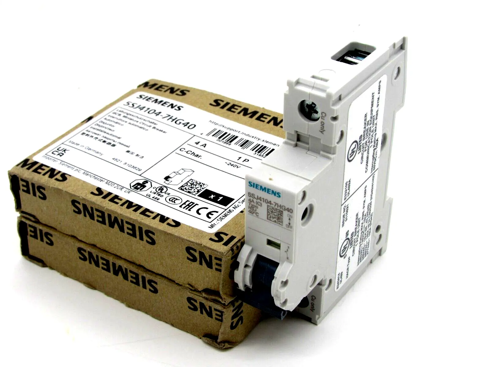 NEW LOT OF 2 5SJ4104-7HG40 CIRCUIT BREAKER 5SJ41047HG40