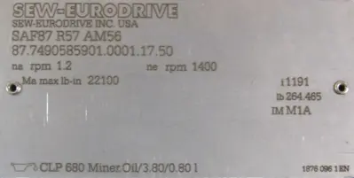 NEW SEW EURODRIVE SAF87R57AM56 GEAR REDUCER