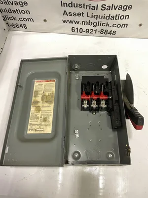 Square D HU362 60A 3 Pole Non-Fusible Safety Disconnect Switch 600V