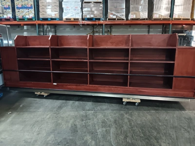 124-0107 Wooden Bread Bakery Wine Display Case