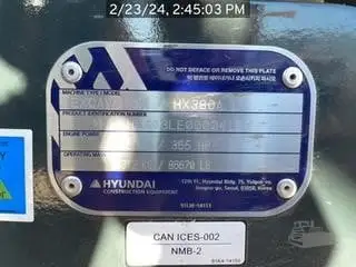 Used 2023 HYUNDAI HX380AL Excavators Texas US | National Equipment Dealers #1422399