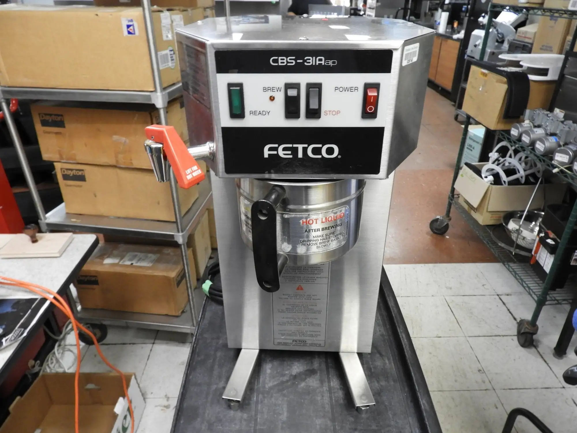 Used Fetco Used Fetco CBS-31Aap Commercial Retail Coffee Brewer Machine with Hot Water Tap 120V Coffee Equipment Illinois US | Falcon Restaurant Supply #1376620