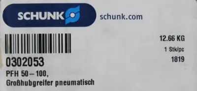 NEW SCHUNK 0302053 LONG-STROKE GRIPPER PFH 50-100