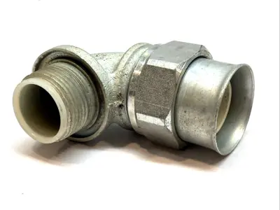 New | in-Stock Appleton Liquidtight 45° Connector 1-1/2" Malleable Iron LOT OF 2 Electrical Fittings Michigan US | Maverick Industrial Sales #1398301