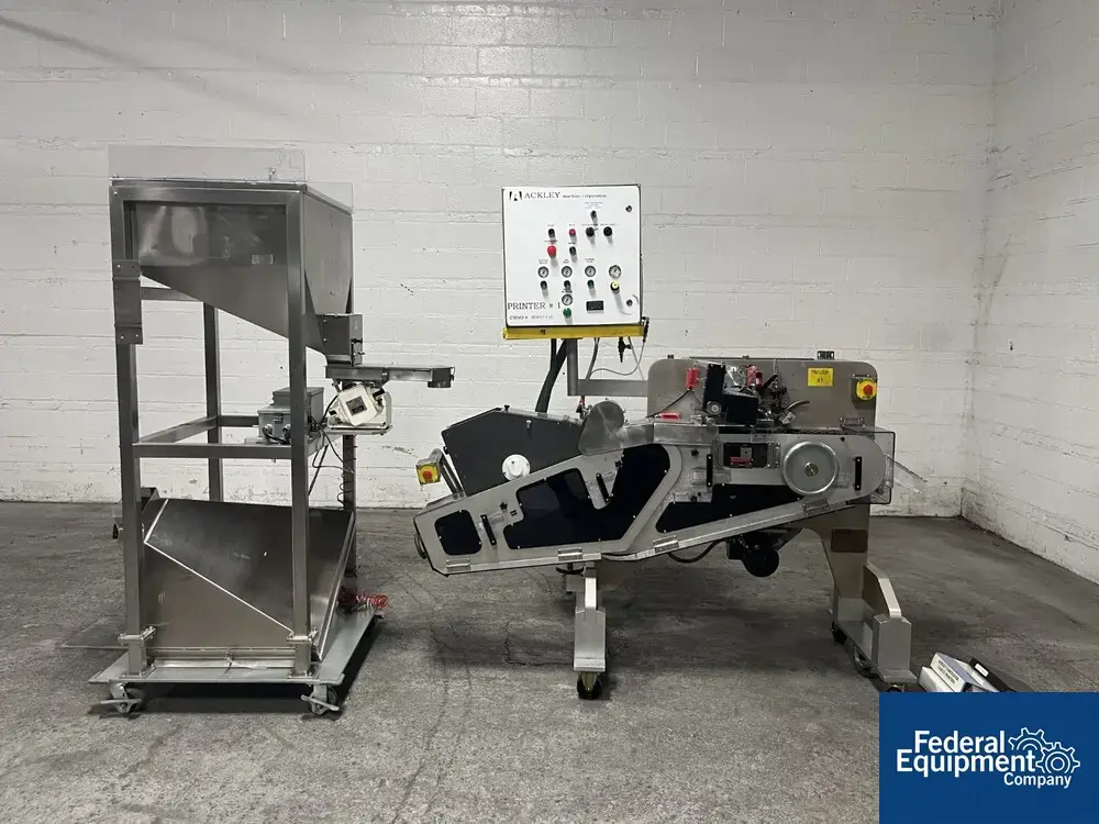 USED Ackley Ackley Cantilever Tablet Printer with Tablet Feeding System Eriez D30A.