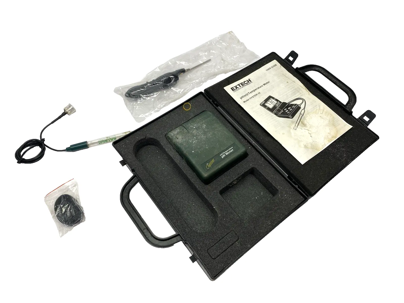 USED EXTECH PH/MV/TEMPERATURE METER BROKEN ELECTRODE