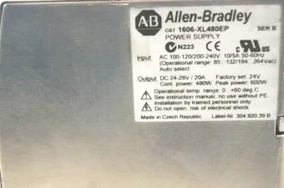 ALLEN BRADLEY 1606-XL480EP POWER SUPPLY SER.B 1606XL480EP