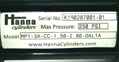 NEW HANNA CYLINDERS MP1-3A-CC-1.50-2.00-DAL1A CYLINDER MP13ACC150200DAL1A