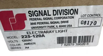 NEW FEDERAL SIGNAL 225-120A 120VAC 225120A