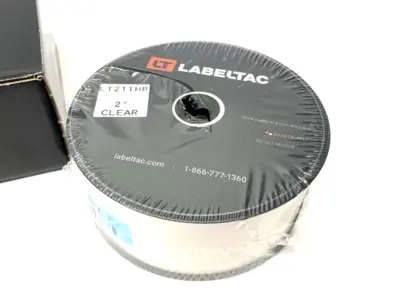 New | in-Stock LABELTAC PRO MODEL HIGH PERF. 10 YEAR VINYL LABEL 2" X 150' ROLL, CLEAR Label Printers | Maverick Industrial Sales #1099038