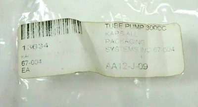 NEW KAPS ALL PACKAGING SYSTEMS 67-004 300CC TUBE PISTON PUMP 67004