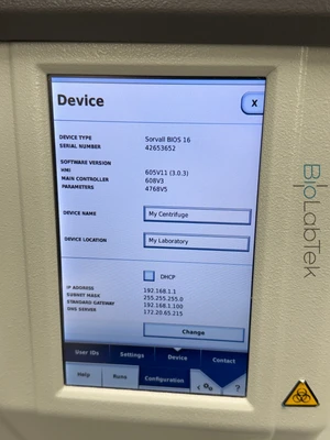 USED Thermo Scientific Sorvall BIOS 16
