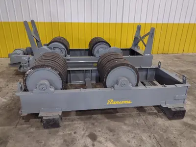 120 TON (240,000 LBS) RANSOME PANDJIRIS POWERED TANK TURNING ROLLS, POWER & IDLER: STOCK #23143