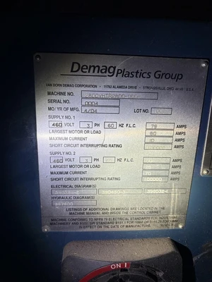 Used Demag 280VHTR2800-0004 Injection Molding Parts Kentucky US | Edwards Industrial Repair #1312928